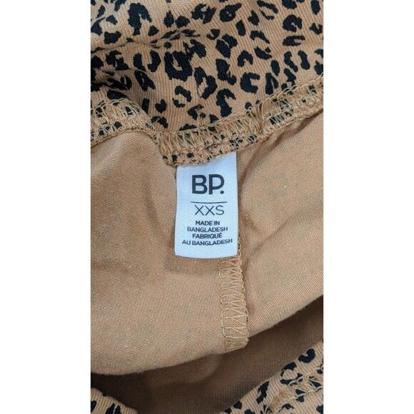 BP. Womens Size XXS Tan Animal Print Stretch Pull On Activewear Biker Shorts - Picture 5 of 6